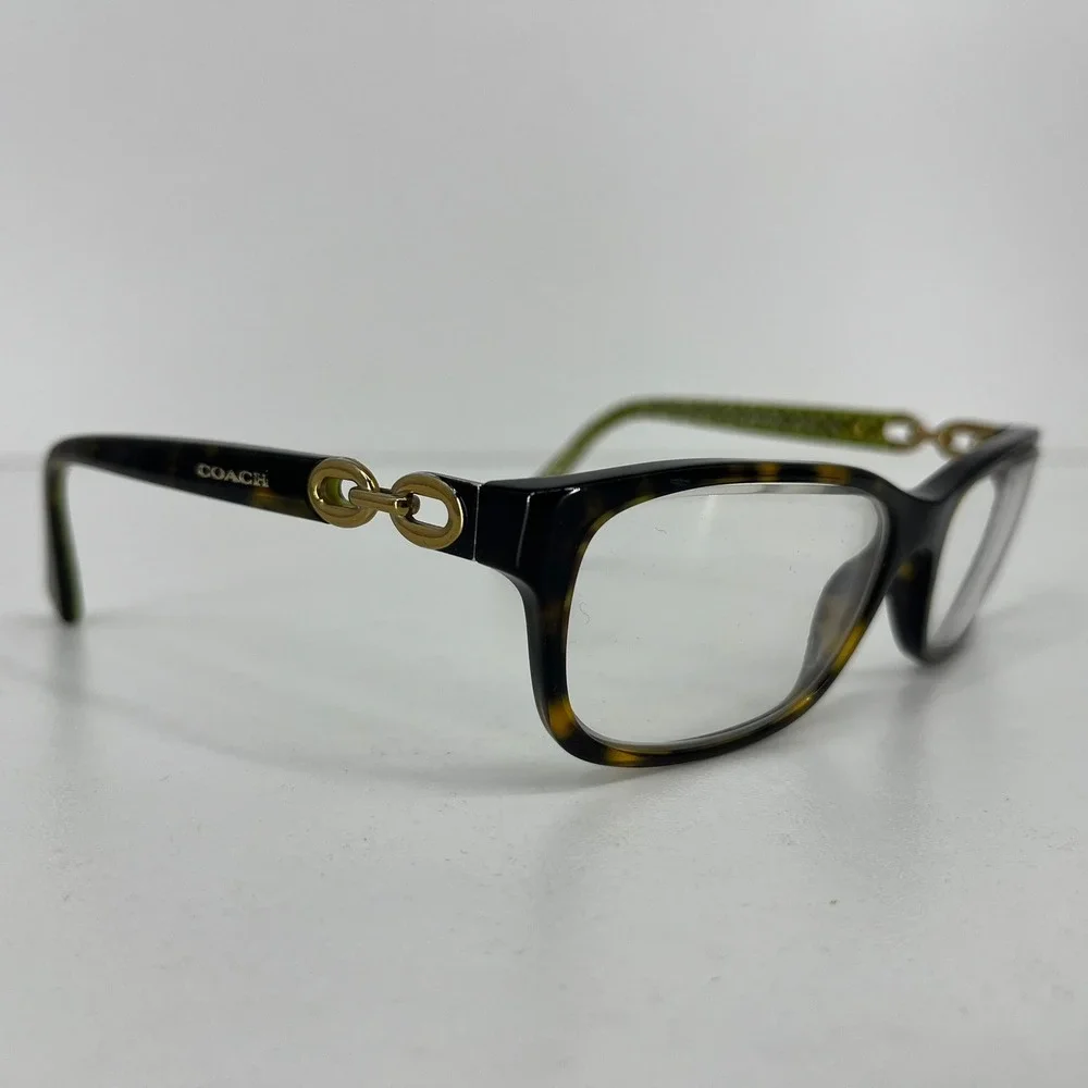 Coach HC 6052 Fannie Dark Tortoise Green Signature C Eyeglasses Frames 54-16-135